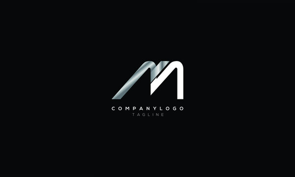 NMA Abstract initial monogram letter alphabet logo design