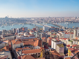 Panorama from the heights of Istanbul. Turkey.