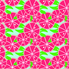 Fototapeta na wymiar seamless pattern with red citrus 