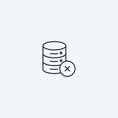 Database vector icon illustration sign