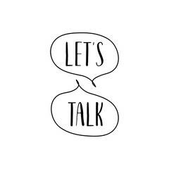 Let's talk on speech bubble