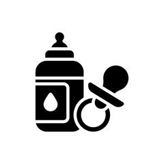 Baby MilkVector Solid icon style illustration. EPS 10 file