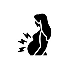 Pregnant Vector Solid icon style illustration. EPS 10 file