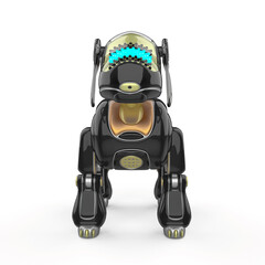 Fototapeta premium cyber dog cartoon front view