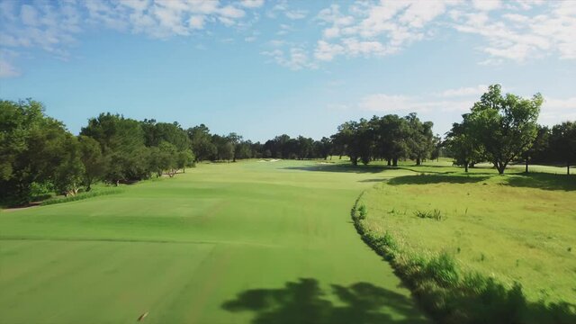 Aerial Golf Tee-Off 4k