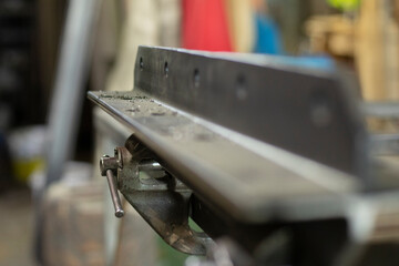Fototapeta na wymiar Metal in the workshop. Steel processing.