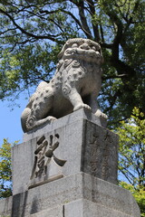 北九州市門司区の甲宗八幡宮の狛犬