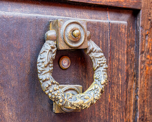Vintage brass Wreath Door Knocker