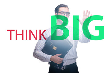 Think big concept with businessman