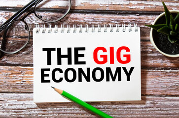 The GIG Economy placard isolated on white
