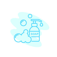 Illustration Vector graphic of soap icon. Fit for clean, wash, hygiene, health etc.