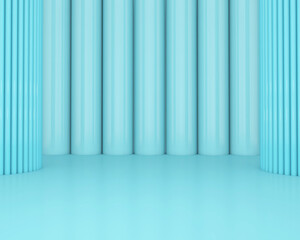 Empty room with Wall Background. 3D illustration, 3D rendering