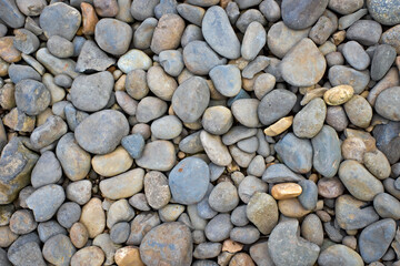 Abstract smooth round pebbles nature texture background