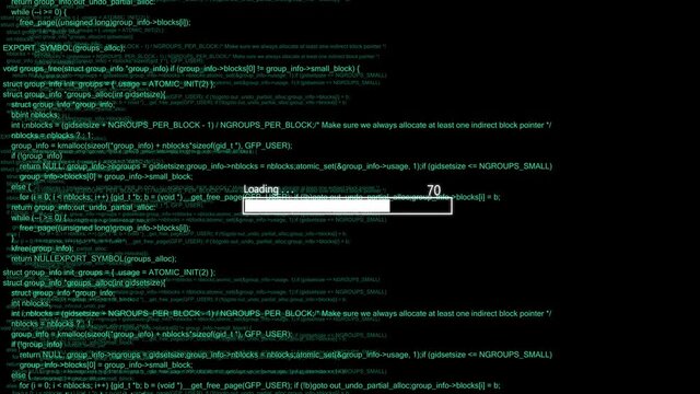 Computer Code And Downloading Data. Hacker Concept
