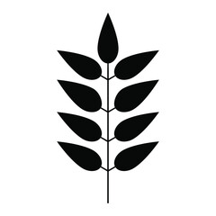 leaf icon png vector isolated on white background.