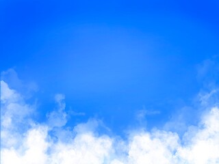晴天の空と雲の背景素材