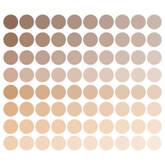 colorful skin tones palette. Beige tones palette. Colorful palette. Pastel color. Vector illustration. Stock image.