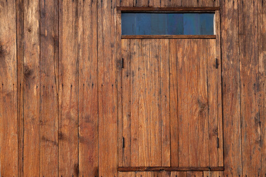 close up old wooden window