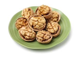 walnuts on a white background