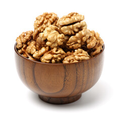 walnuts on a white background