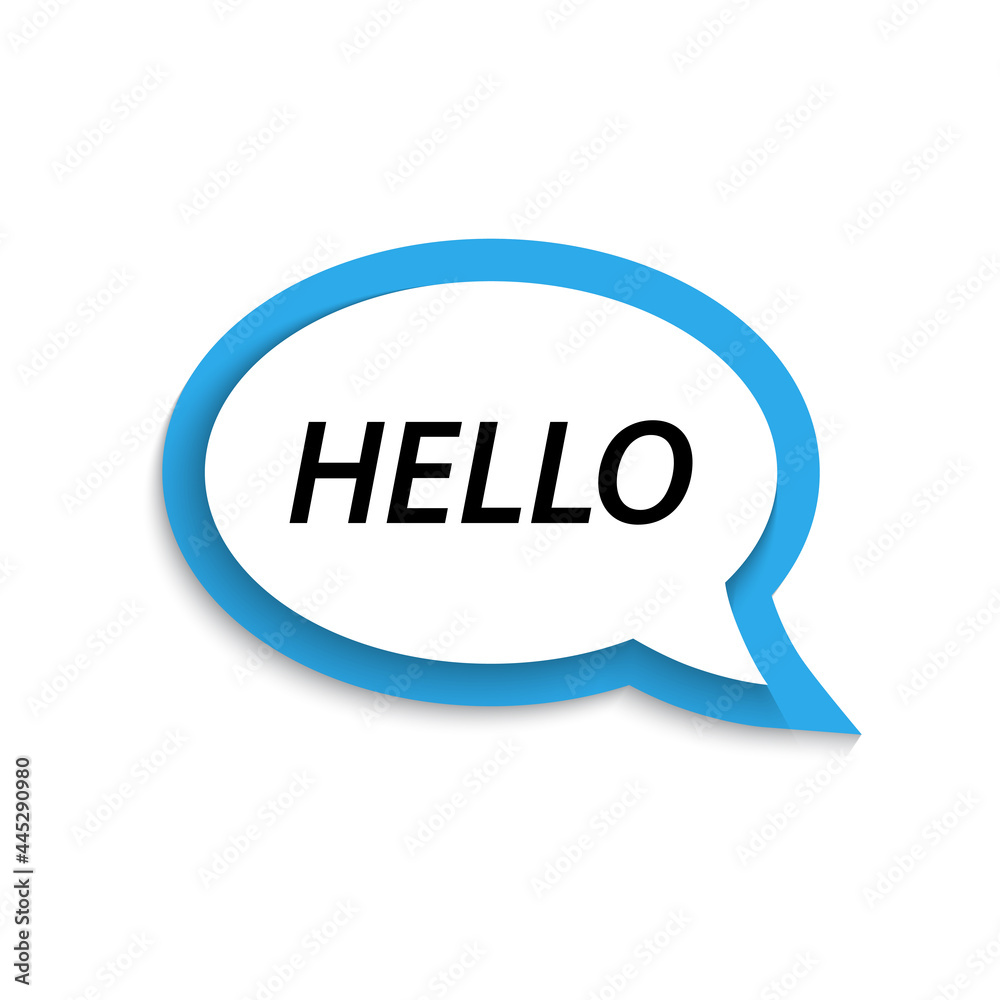 Canvas Prints hello speech bubble