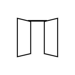 door flat icon vector illustration