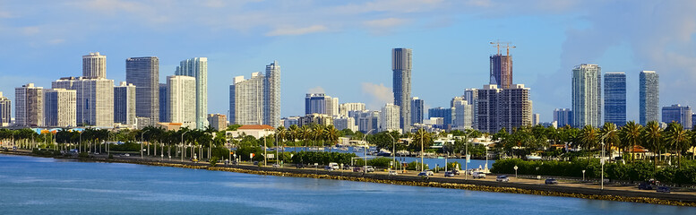         view at  MacArthur Causeway, Miami, USA, Florida. banner size
