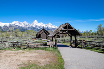 Chapel of the transfiguration Episcopal in Jackson Hole Wyoming in May
