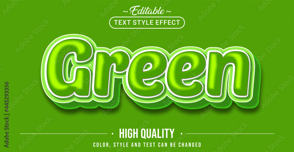 Aufkleber editable text style effect - green text style theme.