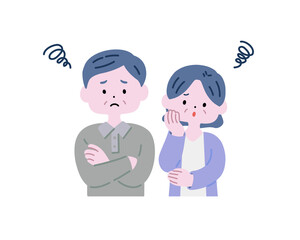 困っている老夫婦