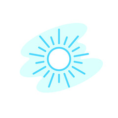 Illustration Vector graphic of sun icon. Fit for sunshine, sunlight, sunny, sunrise etc.