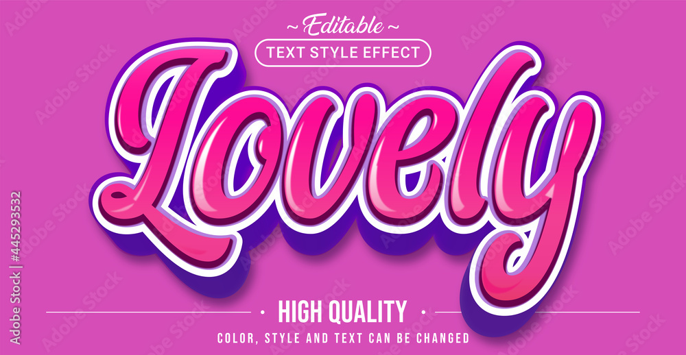 Poster editable text style effect - lovely text style theme.