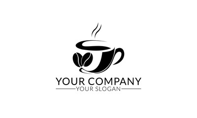 Simple Coffee logo design. Vector illustration