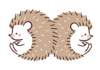 ハリネズミのカップル