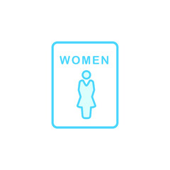 Illustration Vector graphic of toilet icon. Fit for wc, sanitary, lavatory, couple etc.