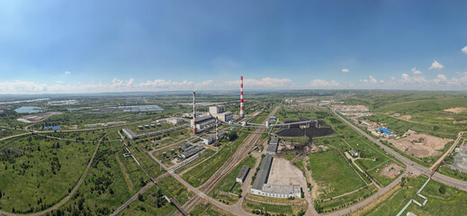Panorama, view of the thermal power plant