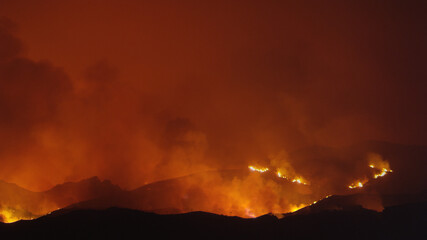 Fototapeta na wymiar Getty Fire Los Angeles California Wildfire
