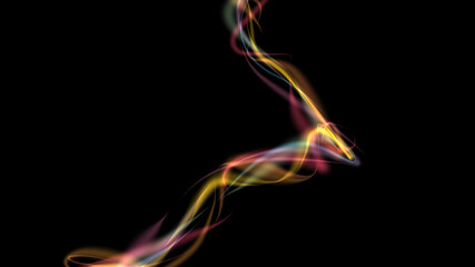Beautiful abstract cosmic light rays background. Magic neon mystical sparks, shine streaks. Glow wave wind lines effect. Futuristic smoke wave power energy glare splash.