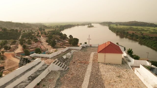traveling front, Muxima, place of religious worship, Angola, Africa, the Kwanza river in the background 2
