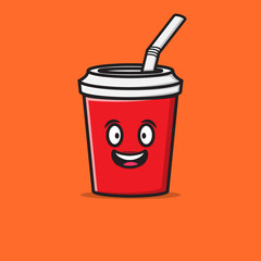 Vector graphic illustration of soft drink good for marketing, sticker making, etc.