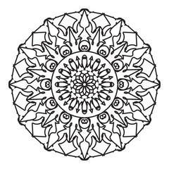 Circular pattern mandala art decoration elements