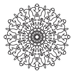 Circular pattern mandala art decoration elements