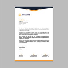 Professional corporate business letterhead vector template, Modern letterhead design template
