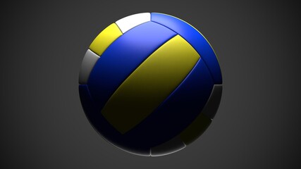 Volleyball ball isolated on gray background.
3d illustration for background.
