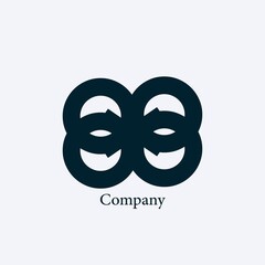 re-editable geometric abstract logo with various colors.