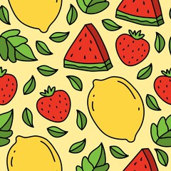 fruit pattern designs illustration, for clothing, wallpapers, backgrounds, posters, books, banners aand more