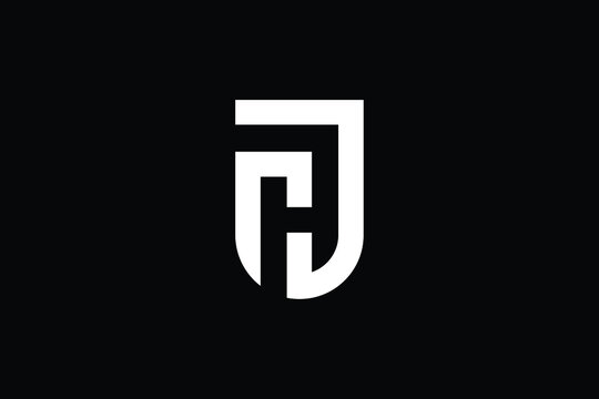 HJ logo letter design on luxury background. JH logo monogram initials letter concept. HJ icon logo design. JH elegant and Professional letter icon design on black background. J H HJ JH
