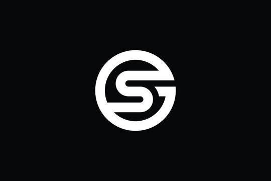 SG logo letter design on luxury background. GS logo monogram initials letter concept. SG icon logo design. GS elegant and Professional letter icon design on black background. G S SG GS