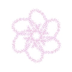 pink and white snowflake