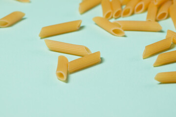 Penne pasta background. Pasta Penne texture background.